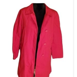 Old Navy Coat Long Womens Cotton Line Medium Red